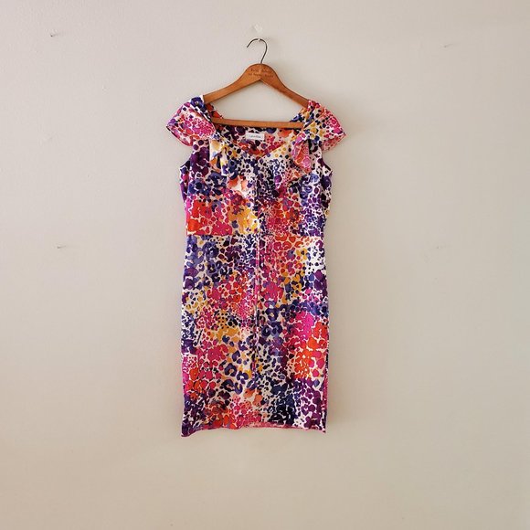 Calvin Klein Dresses & Skirts - Calvin Klein Floral Flutter Sleeve Dress, 4P